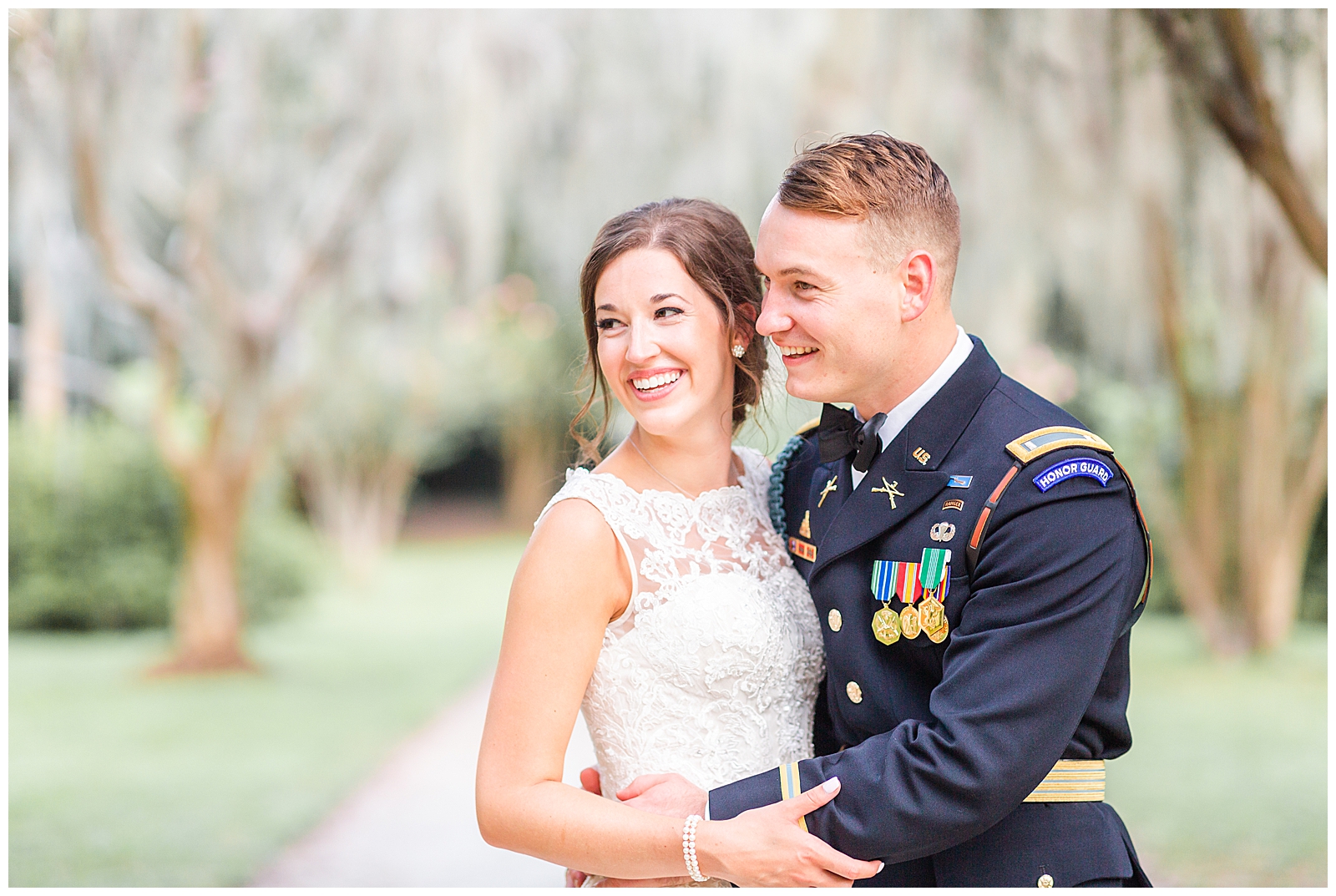 Military Groom and Bride Charleston SC