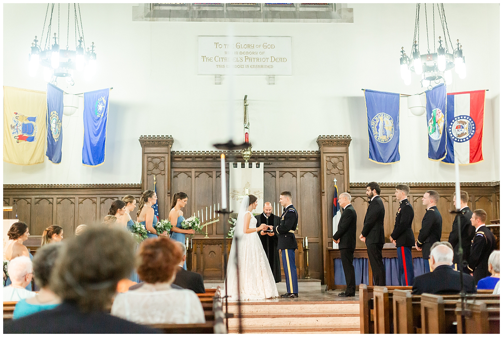 Exchanging Rings at Summerall Chapel