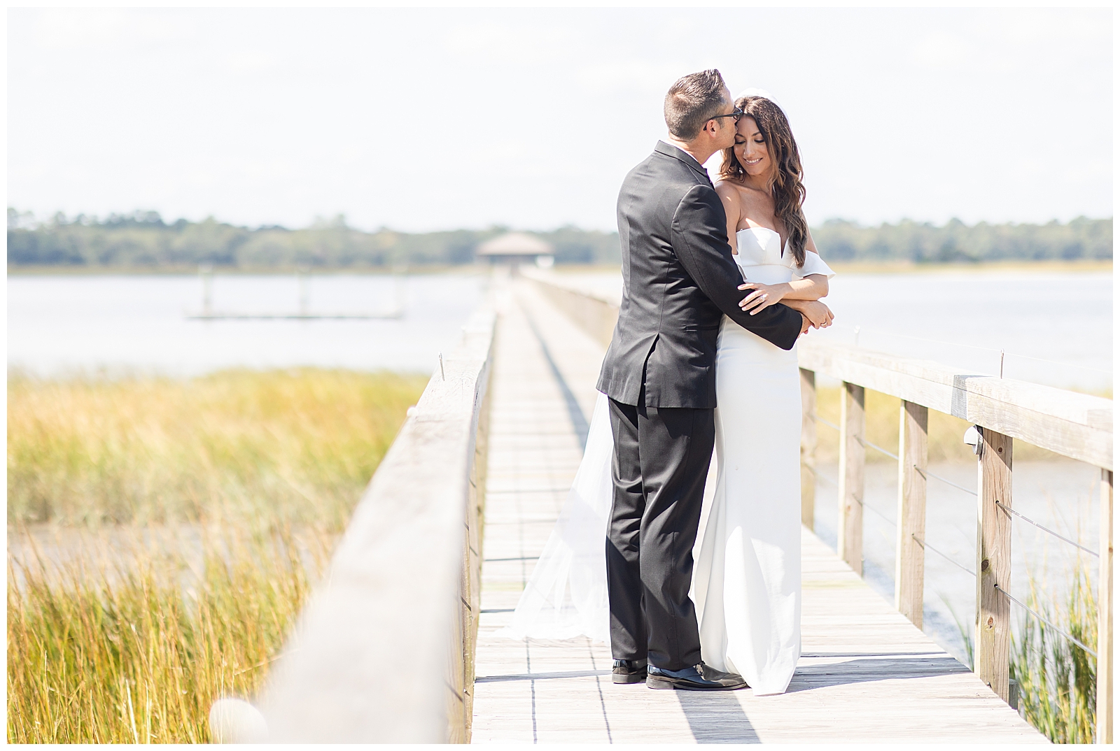 Bride and Groom dock at Lowndes Grove