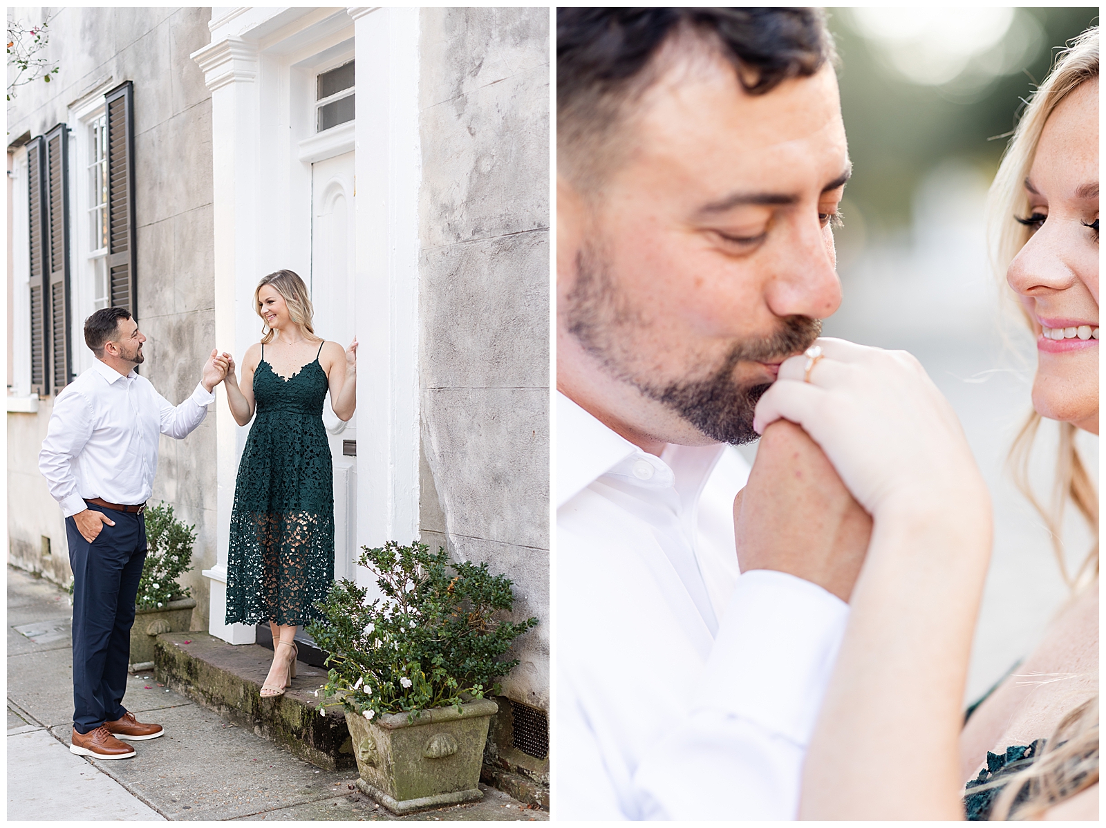 Charleston Engagement Session with Bride and Groom