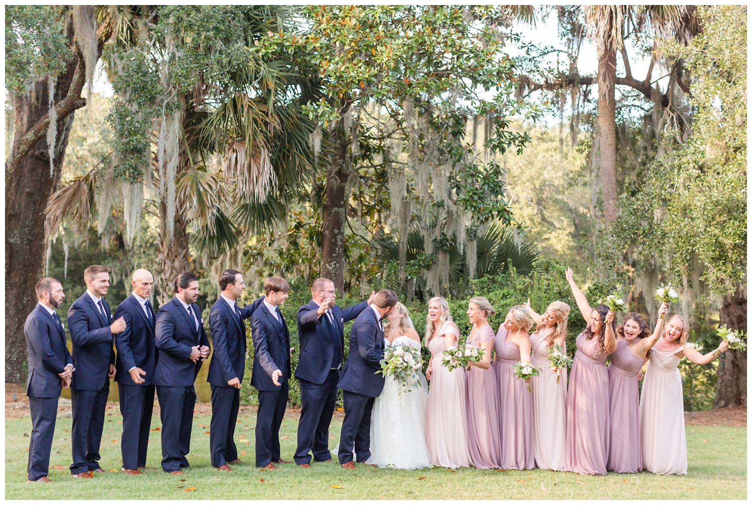 Legare Waring House bridal party portrait on the lawn