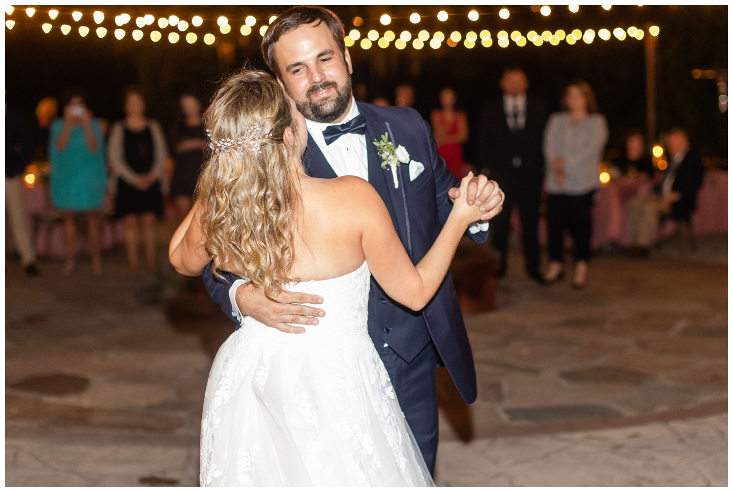 first dance portrait outdoor reception Legare Waring House