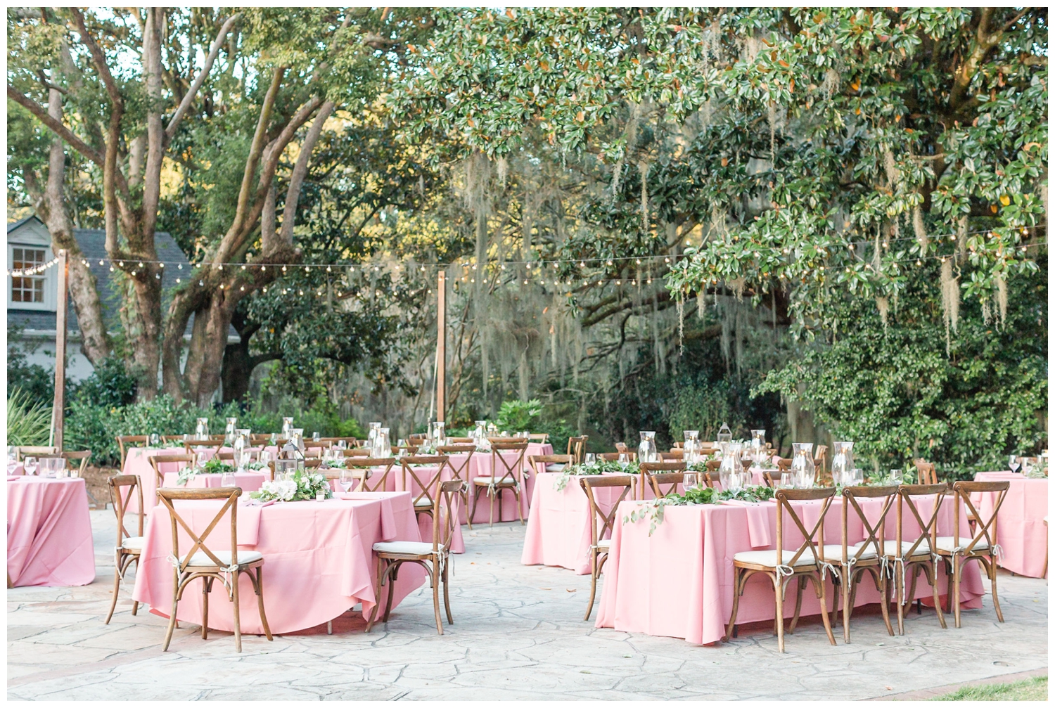 outdoor reception space at Legare Waring House
