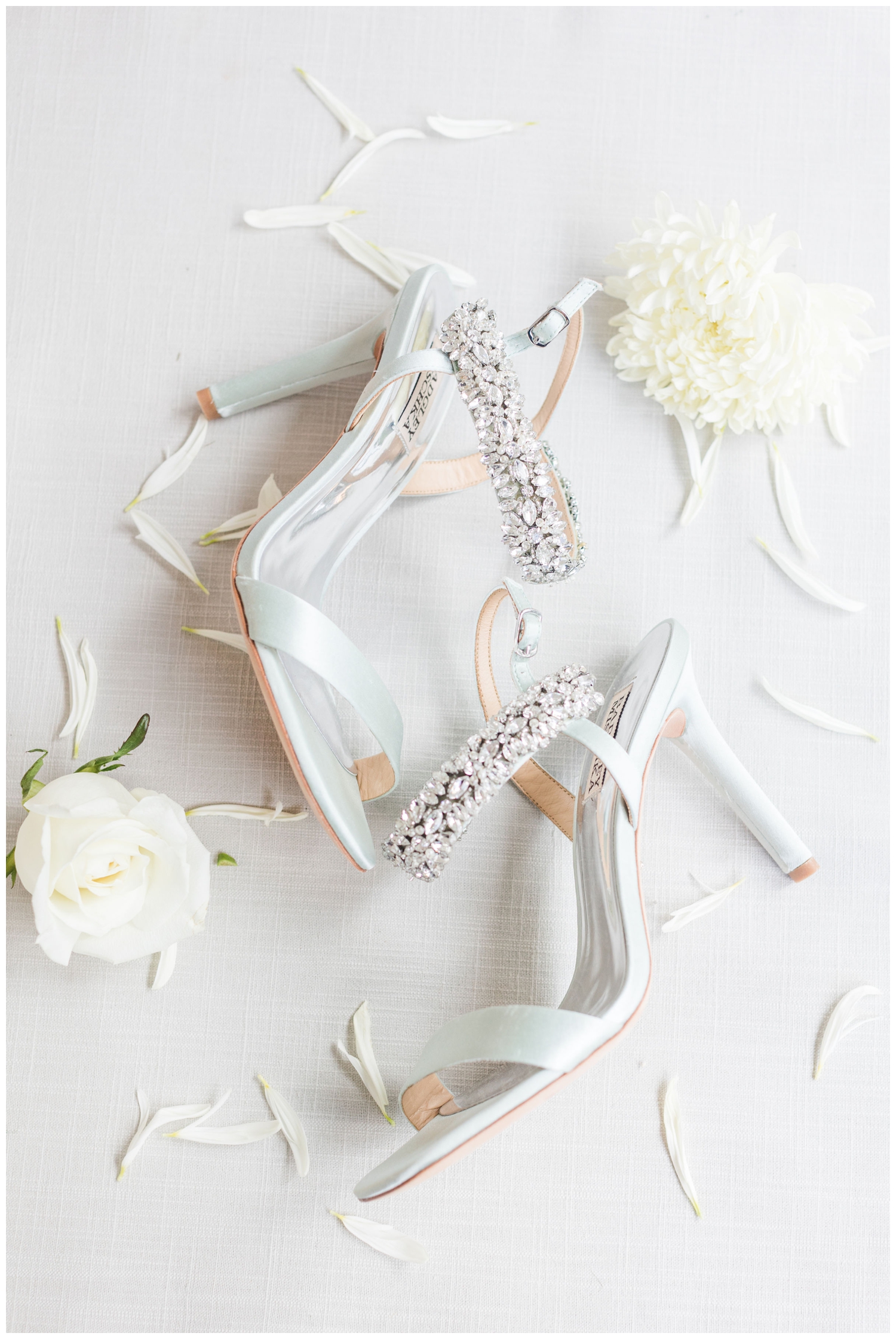 classic white satin wedding shoes