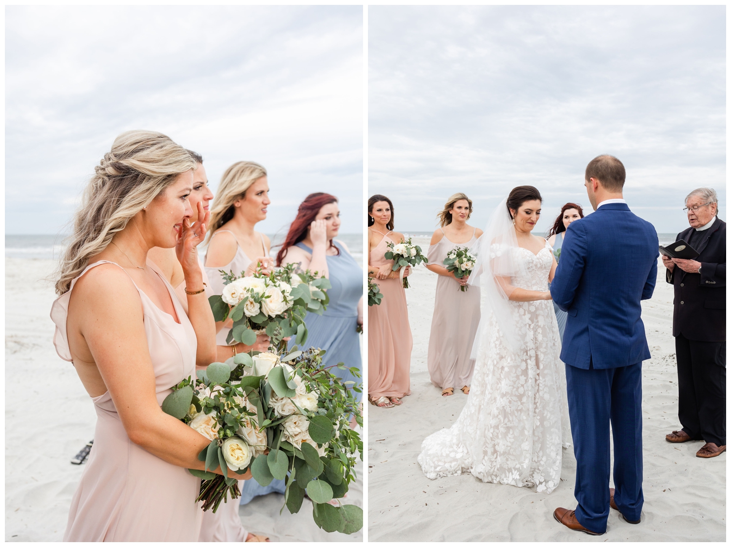 ceremony on the beach at intimate Hilton Head wedding
