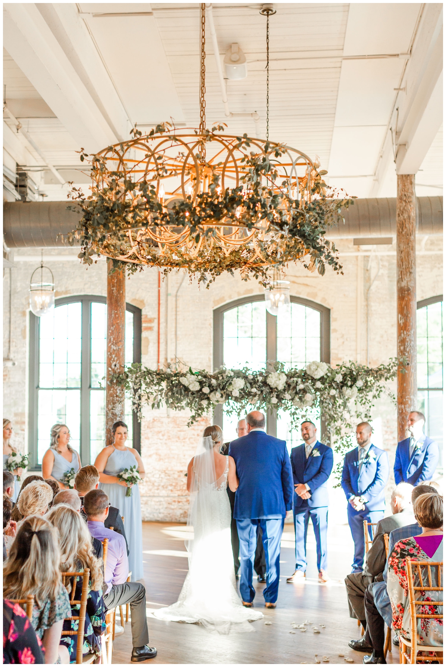 the ceremony space inside The Cedar Room Charleston Wedding