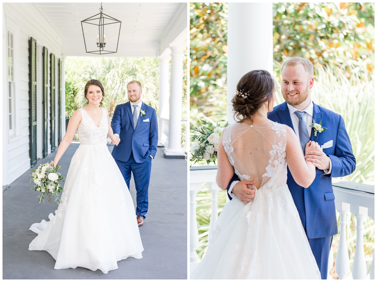 couple portraits at spring Lowndes Grove wedding