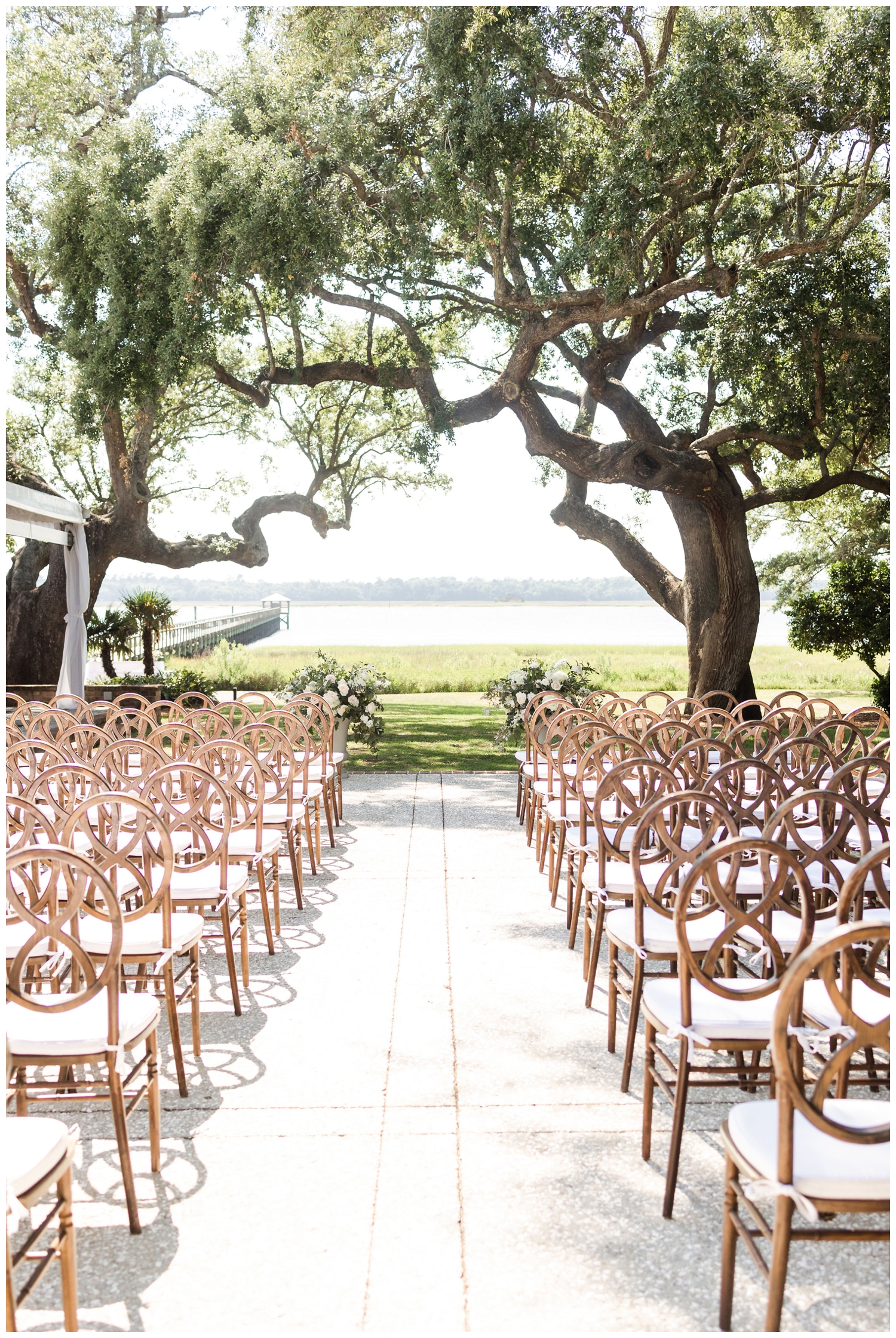 outdoor ceremony space at Lowndes Grove