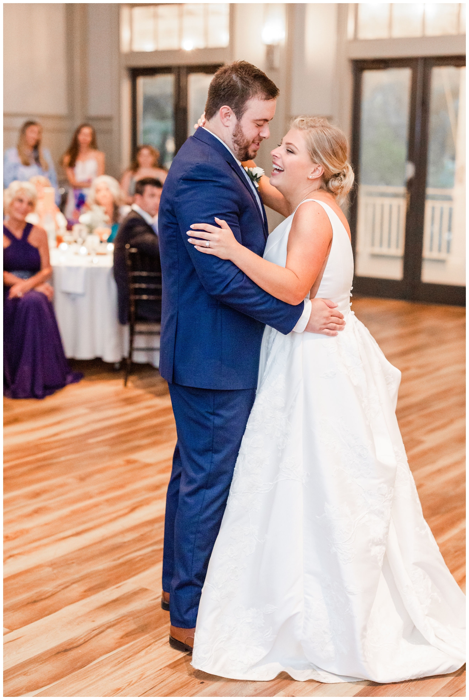 first dance during summer Creek Club at I'on wedding reception