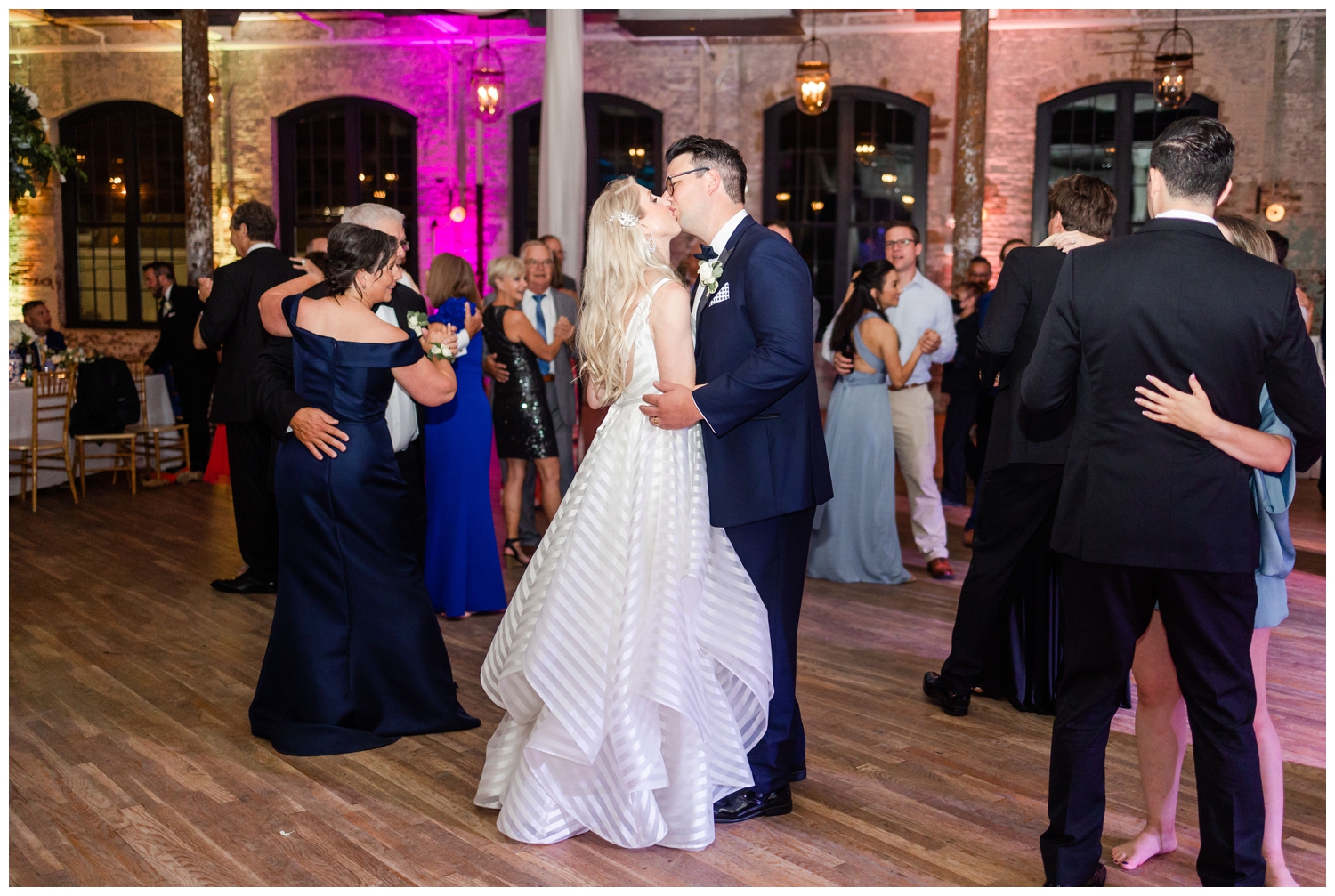 bride and groom dancing Cedar Room reception