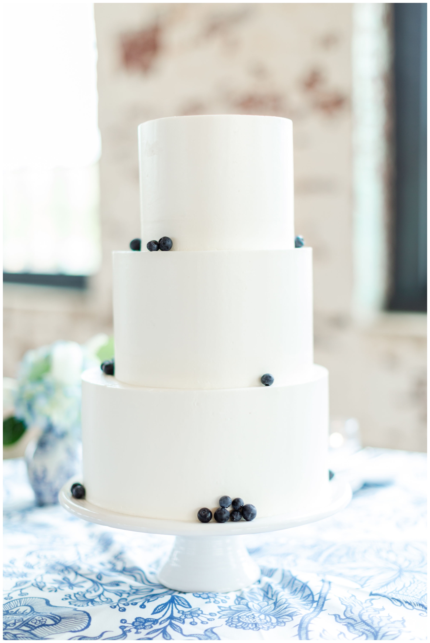 white three tier wedding cake